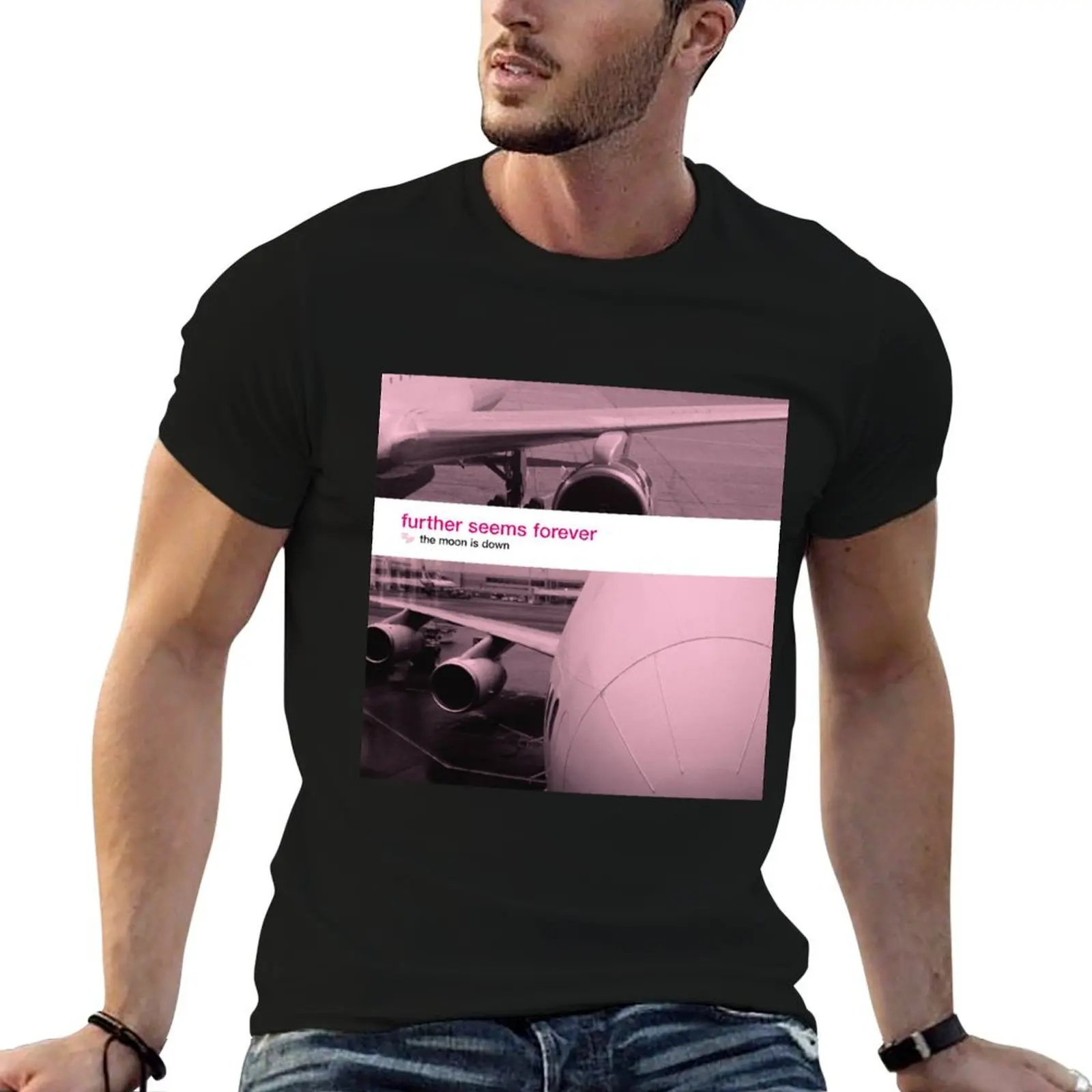 Further Seems Forever - The Moon Is Down T-Shirt Work Daily Short Sleeve Top