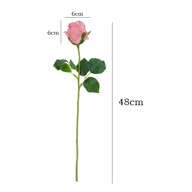 5 Stück Künstliche Feuchtigkeitsspendende Rosen Hochzeitsdekoration Echt Aussehende Blumen Brautstrauß Heim-Party Tischdekoration Realistische Rosenblumen – Detail 2