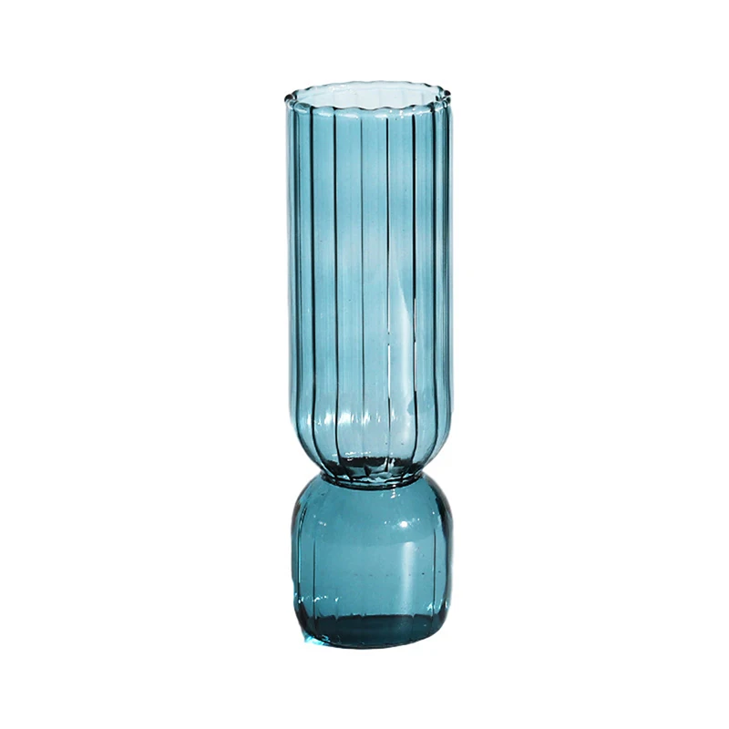 Vase en verre nordique pour la décoration de la maison, petits vases à fleurs, ornement de salon moderne, accessoires de décoration