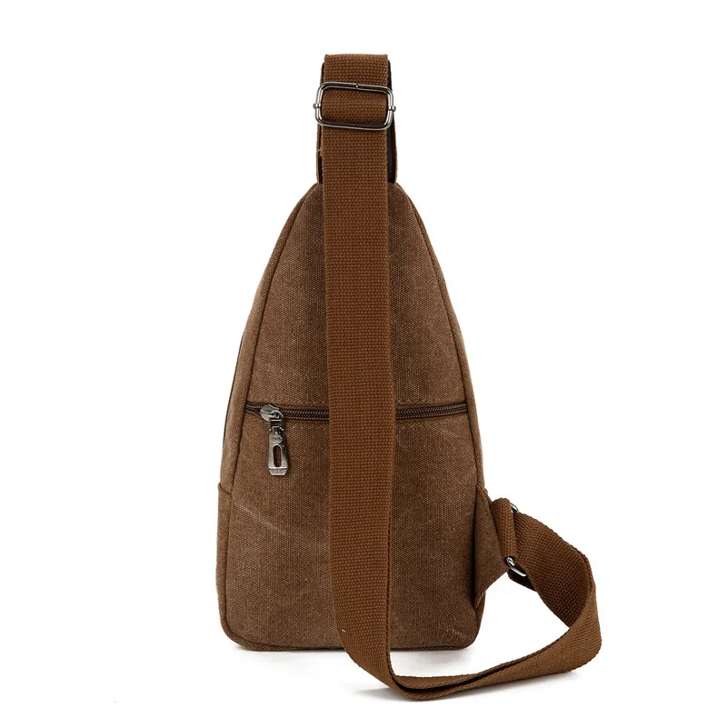 High Quality Outdoor Men Chest Bag Vintage Canvas Crossbody Bag For Man Casual Shoulder Bag Large Capacity Sling Bag