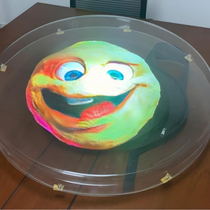 3D holographic fan backpack advertising machine, transparent protective cover mobile
