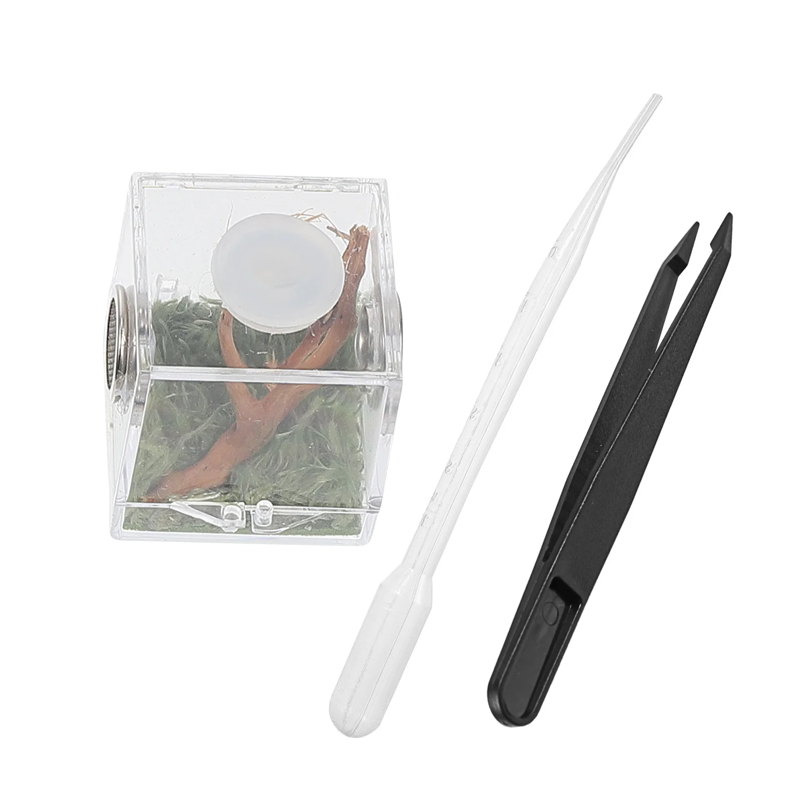 

1Set Acrylic Spider Hatching Container Jumping Spider Feeding Box Strong Ventilated Moisture-Resistant for Reptile Breeding At