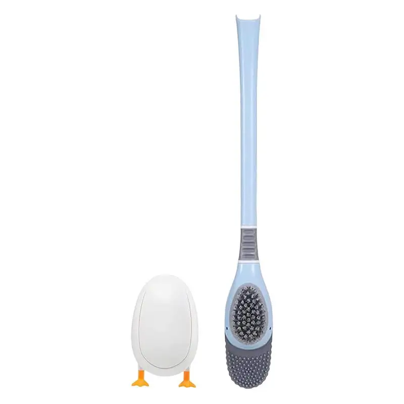 Toilet Brush Cleaner Duck Shape Toilet Scrubber Bathroom Toilet Brush Set Toilet Cleaning Brush Quick-Drying For Home Hotel