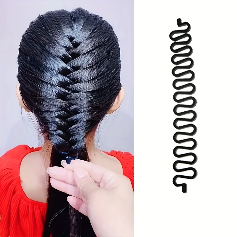 

9Pcs Black or Brown DIY Hair Styling Comb Tool, Magic Beauty Accessories for Fishtail Braids