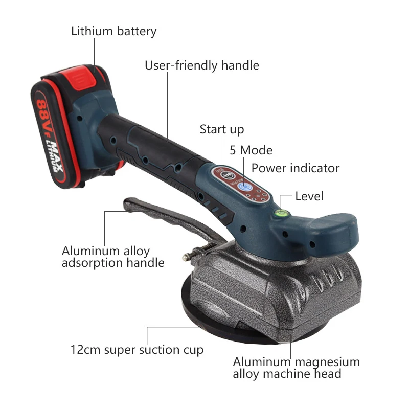 Przenośna elektryczna maszyna do układania płytek Automatyczne maszyny do układania płytek Wibrator podłogowy Akumulator Ręczne układanie cegieł Elektronarzędzia