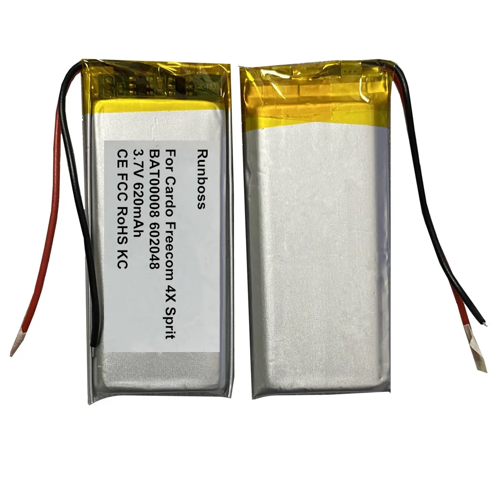 Original Replaces 620mAh BAT00008 602048 Battery For Cardo Freecom 4X Sprit Headset Headphone