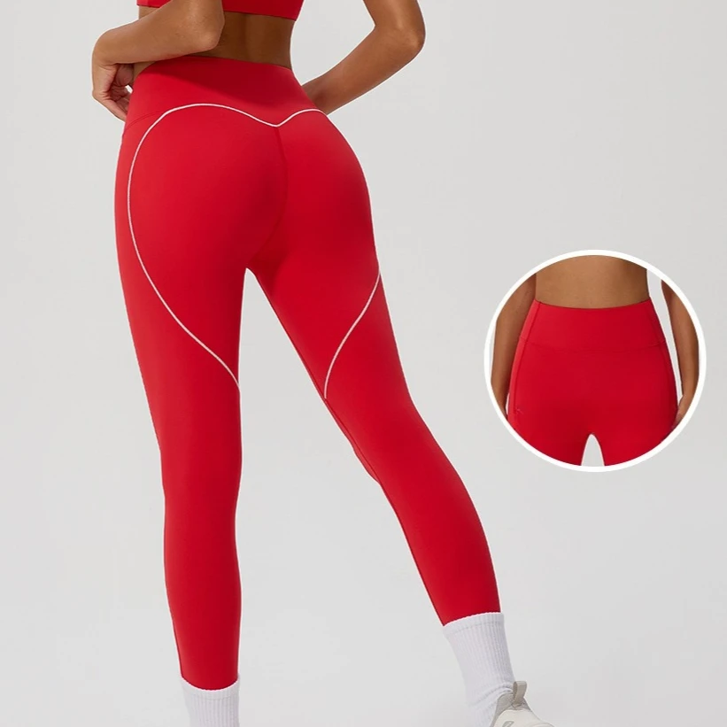 

Mileegirl Quick Dry Women Yoga Pants Mid-rise Sports Leggings Color Contrast Gym Fitness Tights Elastic Workout Running Pants