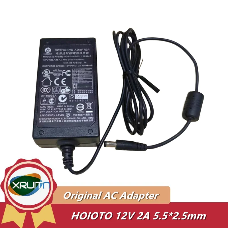 Genuine HOIOTO 12V 2A 24W  ADS-24NP-12-1 12024G AC Switching Adapter Charger For Hikvision Dahua Video Recorder Power Supply