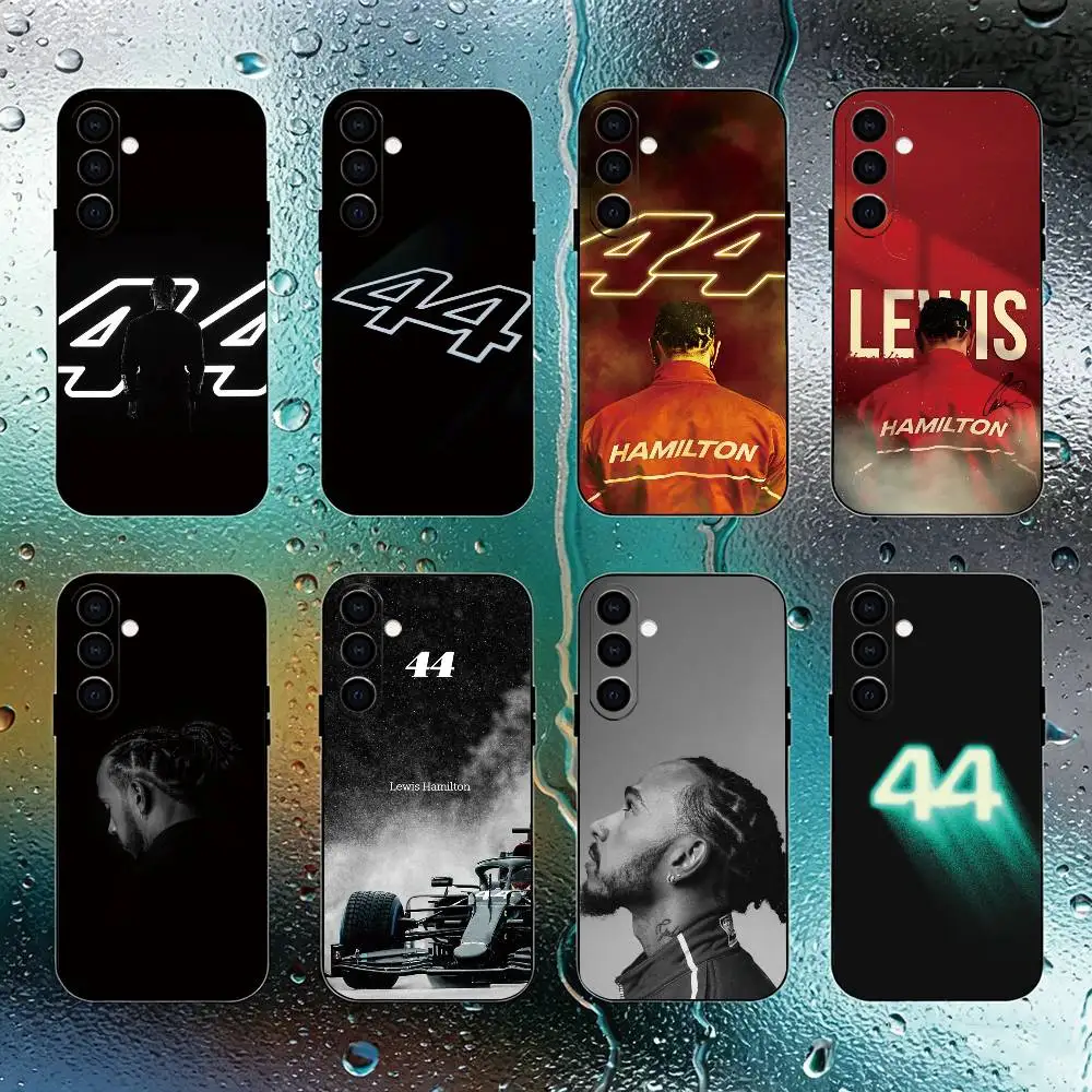 Sports 44 L-Lewis H-Hamilton-S  Phone Case Black Silicone Soft For Samsung Galaxy A73,A72,A71,A70,A53,A52,A51