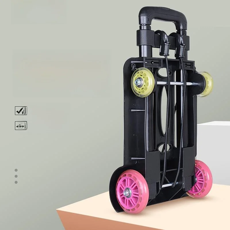 portable-shopping-cart-vegetable-buying-barbecue-tool-stainless-steel-iron-plastic-material-extendable-handle-stall-selling