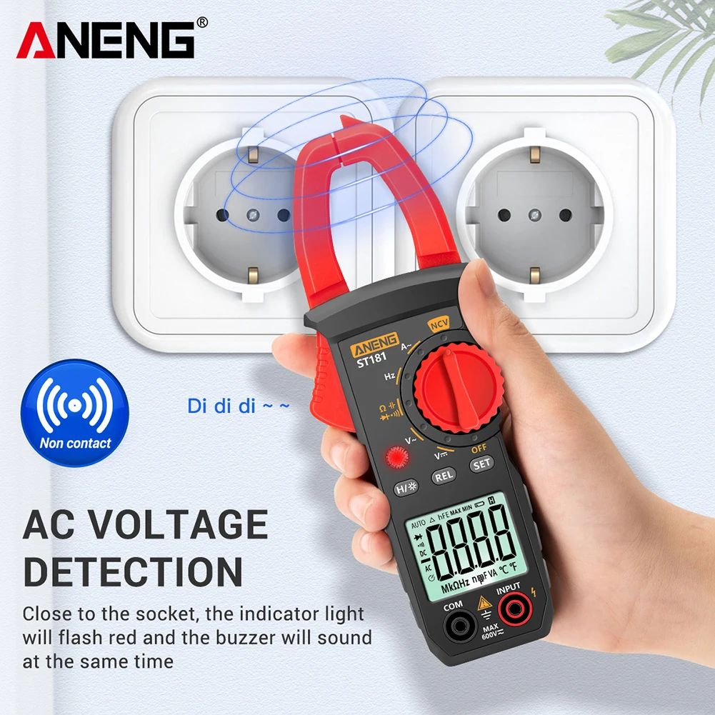 Current Tester Digital Probe test ANENG ST181 Digital Multimeter 4000 Counts Clamp Meter Voltmeter Current Tester