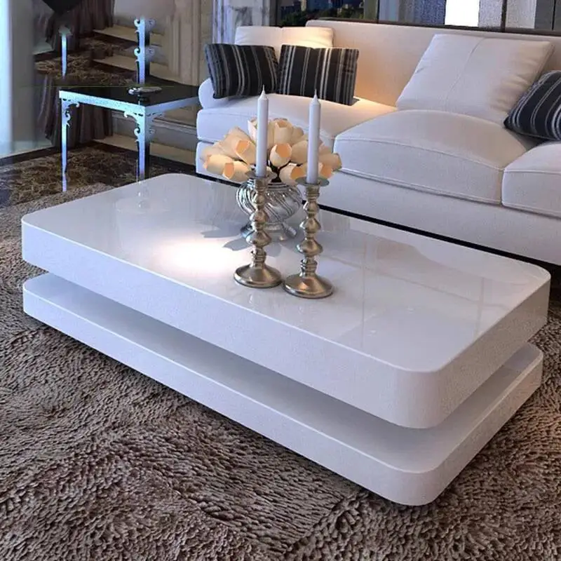 

Design Living Room Coffee Table Simple Clear Minimalist Square Coffee Tables Glass Rectangular Table Basse De Salon Furniture