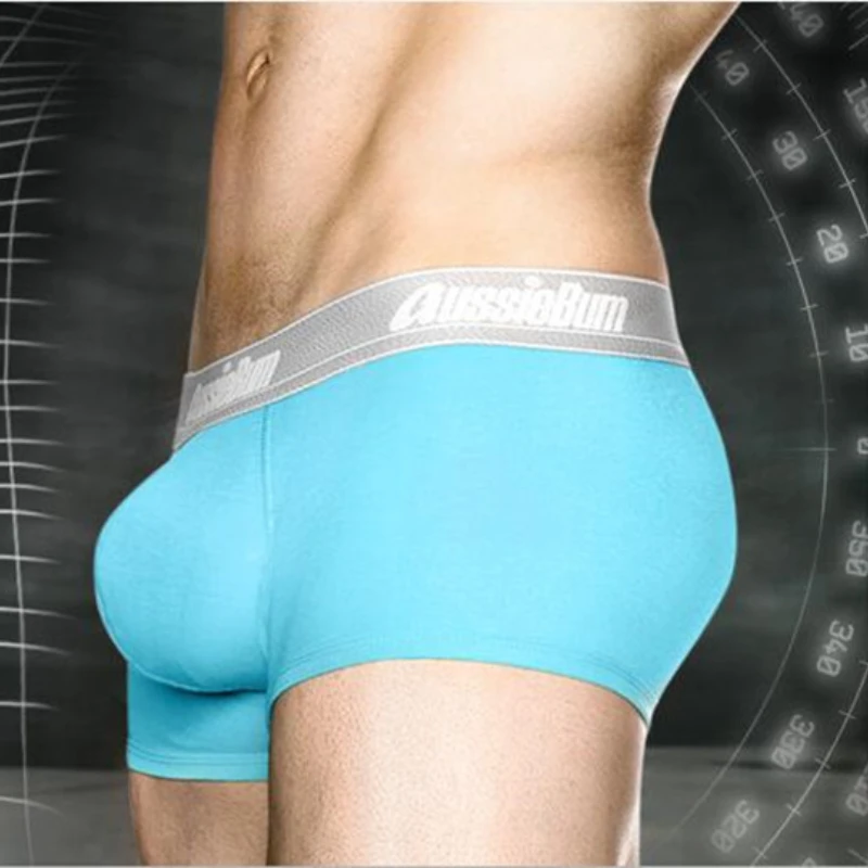 Aussiebum men\'s boxers Breathable and comfortable stretch shorts waist lift hip sexy striped briefs