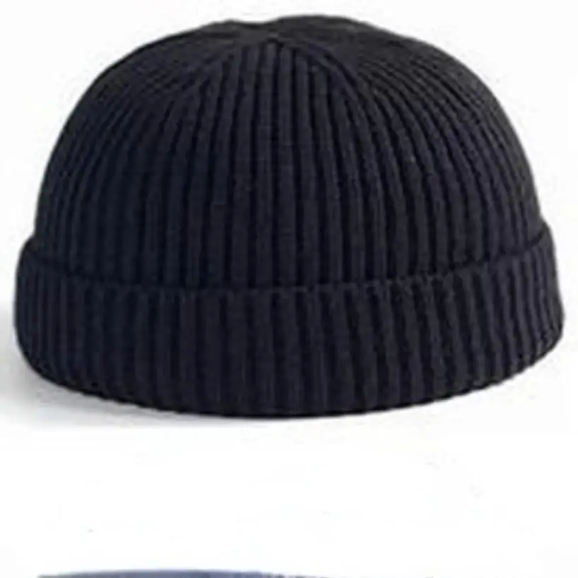 Practical 2026 New Men Women Short Woolen Hat Hip Hop Street Style Warm Winter Beanie Unisex Headwear Concise Design Unisex Caps