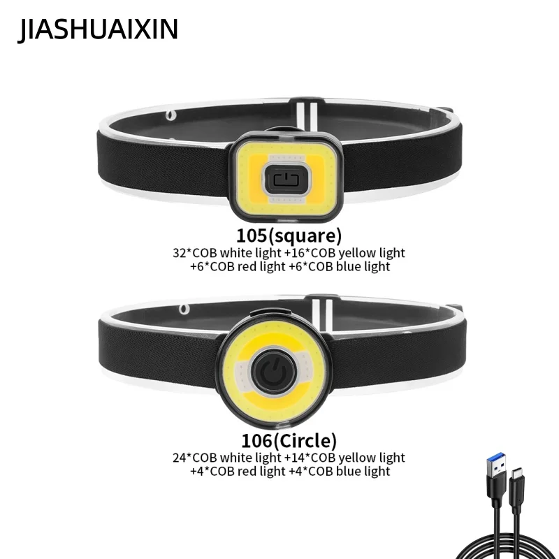 

JIASHUAIXIN Portable Magnetic Lamp Floodlight Strong Headlamp Outdoor Work Ultra Bright Long Lasting Camping Waterproof Fishing