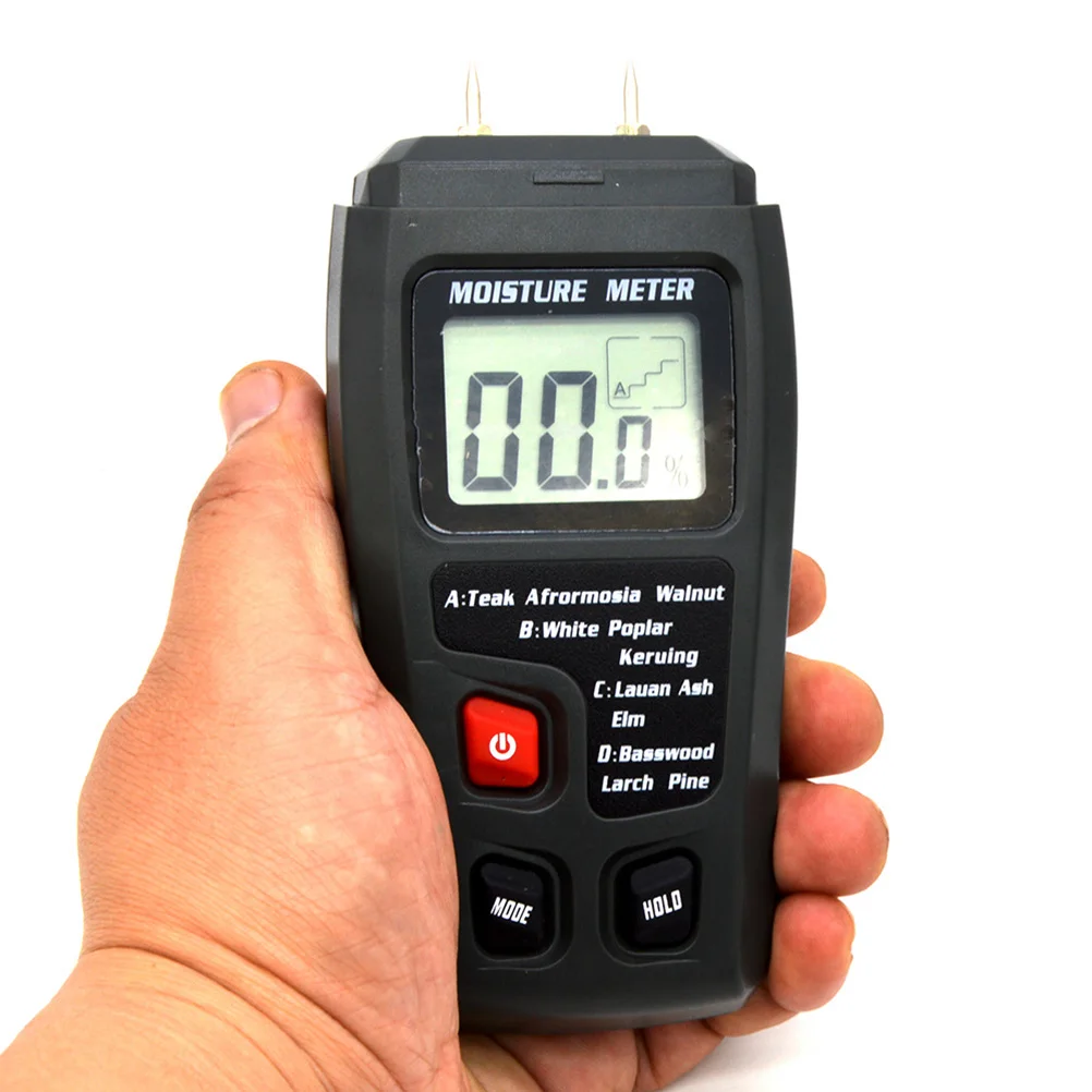 

Digital Moisture Meter Wood Damp Tester For Timber Firewood Lcd 4 Teak Walnut Oak Pine Birch