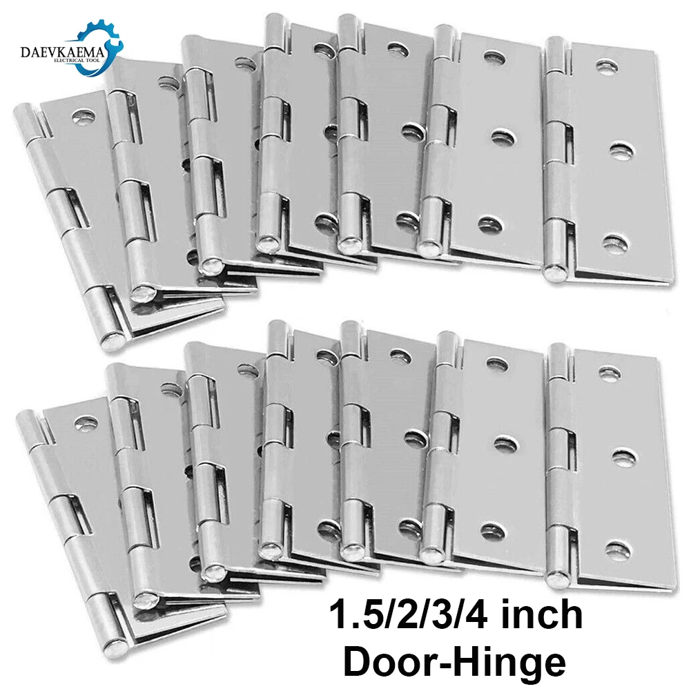

10 PCS Door-Hinge Stainless Steel Flat Hinges Window Cabinet Hinges Door Connector Bookcase Wooden Box Furniture-Hardware