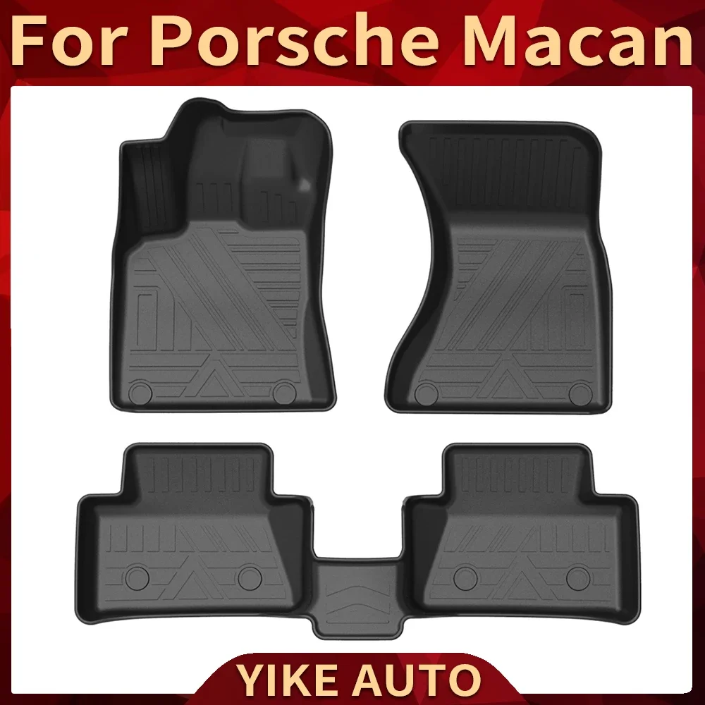 For Porsche Macan 2014-2023 Auto Car Floor Mats All-Weather TPE Foot Mats Odorless Pad Waterproof Tray Mat Interior Accessories