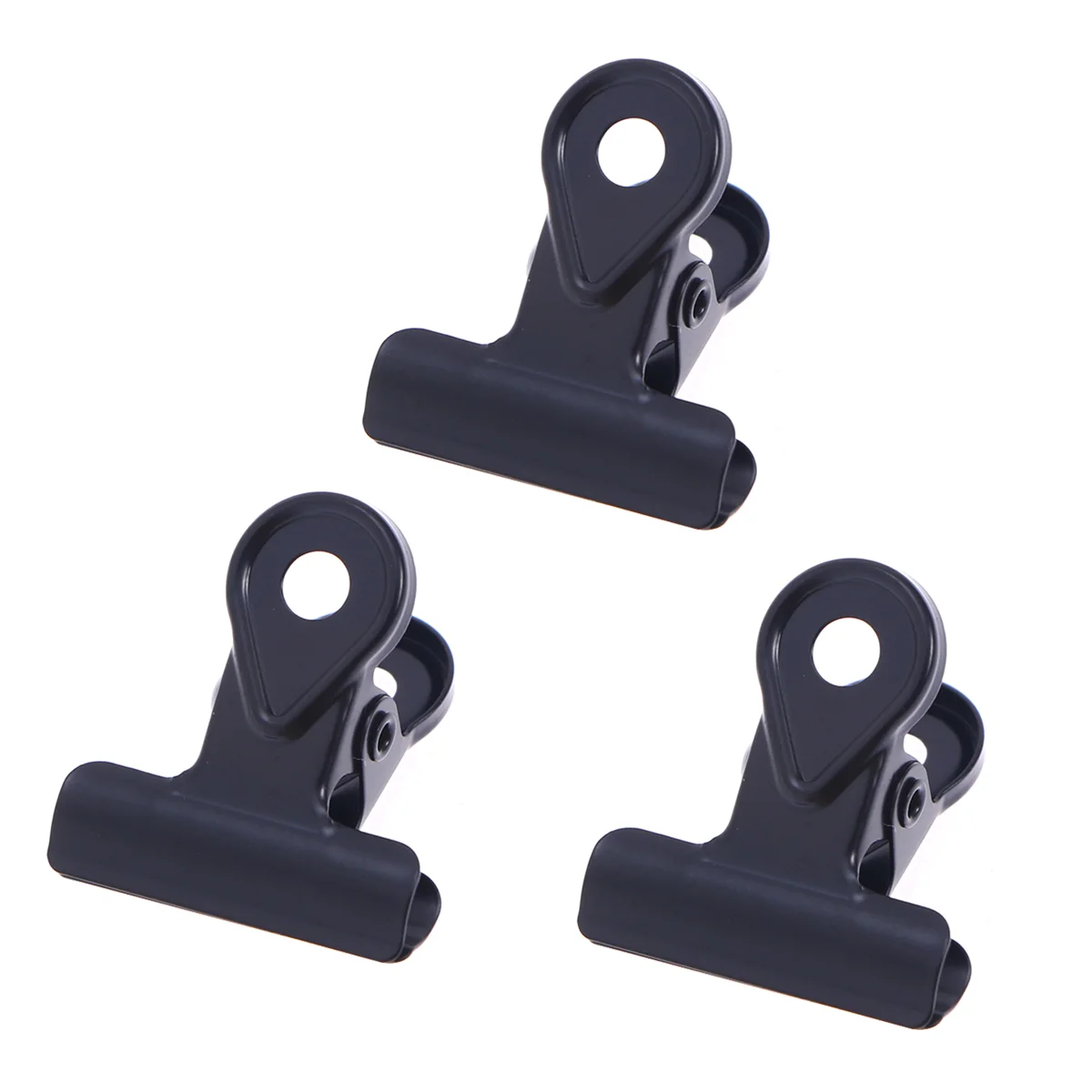 20PCS Metal Hinge Clips Binder Clips Paper Clamp Copper Paper Clips - Black (20MM) copper clip