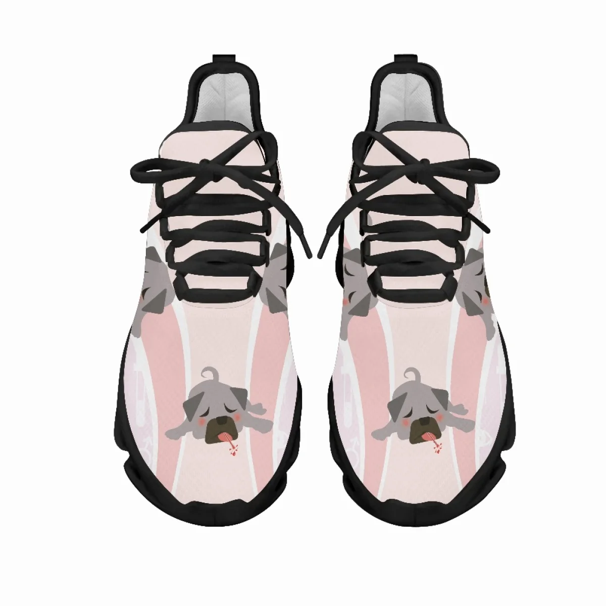 Yikeluo Breathable Female Platform Shoes Cartoon Dog Pattern Medical Tool Print Casual Mesh Swing Shoes for Women Sport Shoes