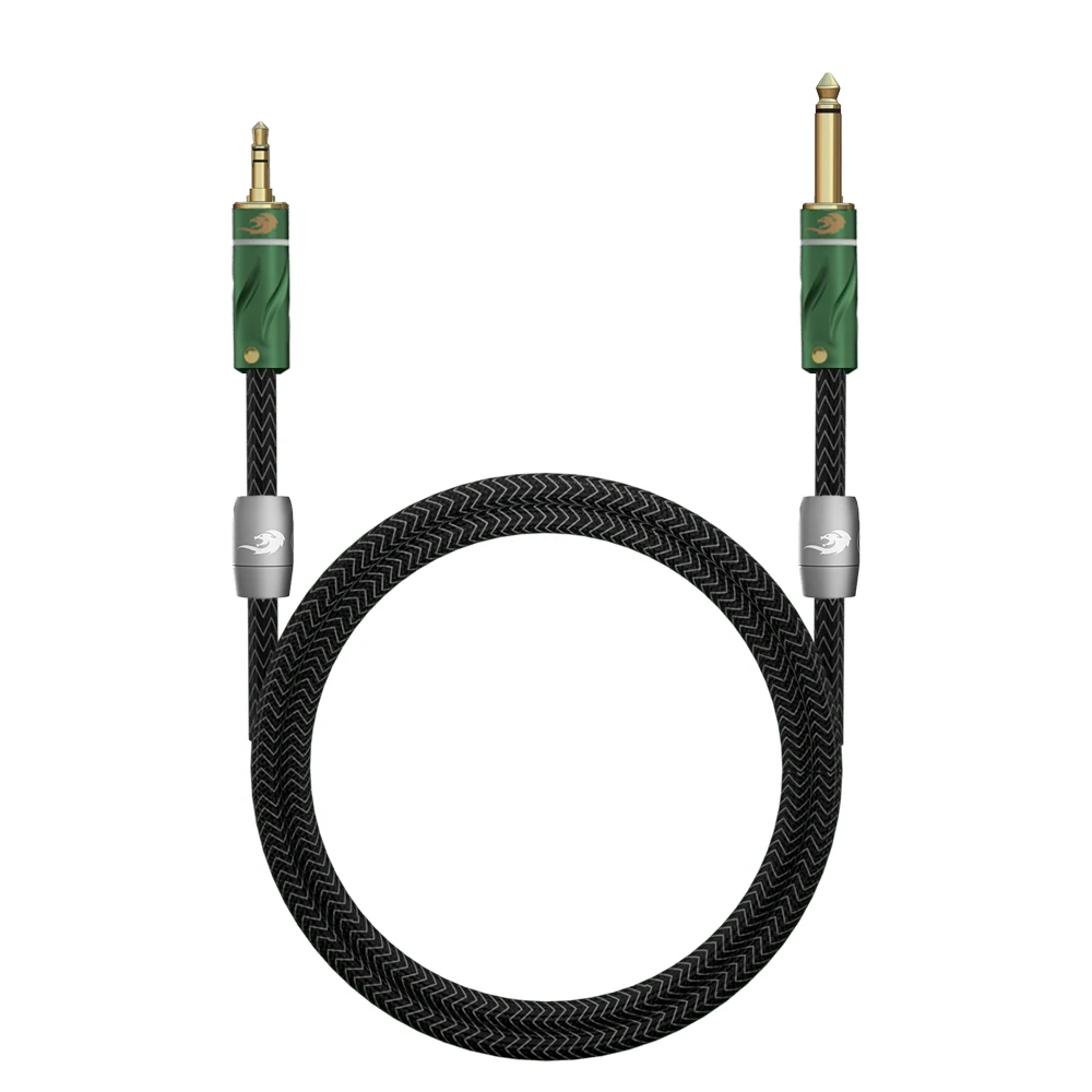 HIFI 3.5mm to 6.35mm TS Audio Cable for Computer Mobile Phone Power Amplifier Mobile Speaker Mixer Adapter 6.5mm 3.5  1M 2M 3M