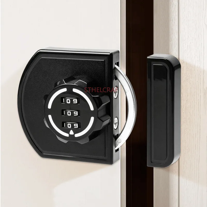1 PC Zinc Alloy Password Drawer Lock Cabinet Double Door Latch Wardrobe Sliding Door Lock Indoor Door and Window Anti-theft Lock