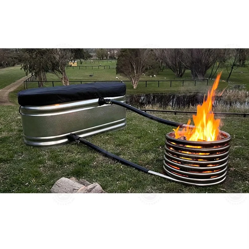Wooden Fired Hot Tub Coil Kit Wooden Fire Tub Thermosyphon Hot Tub Built for Outdoors