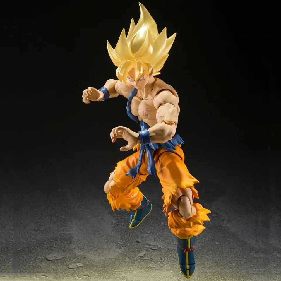 DragonBall Z Super Saiyan Son Goku Explosive Gas Effect Battle Damage Anime figura de acción edición exclusiva modelo muñeca juguetes para niños