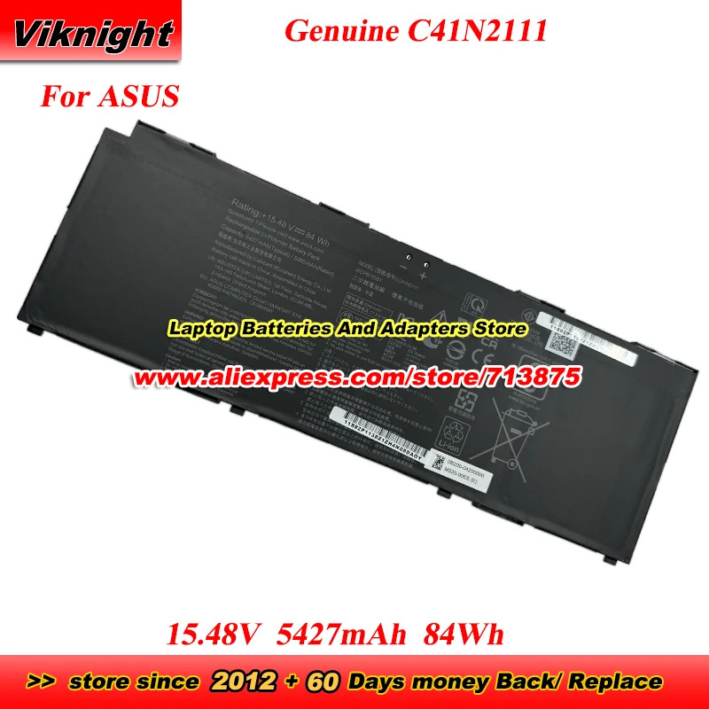 

Genuine C41N2111 Battery 0B200-04250000 15.48V 84Wh for ASUS ExpertBook B5 OLED B5602CBA-L2I5X B5602CBN-XVE75 B5602CBA B5602FBA