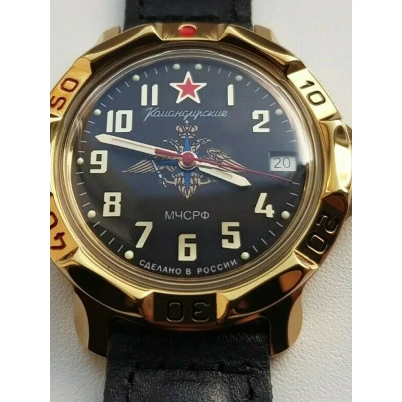 Brand new2025NEW Russian VOSTOK Emergency Affairs Department Commander Mechanical Men'S Watch Waterproof Night Light