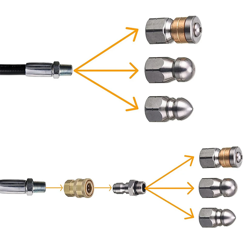 

4PC Nozzle Set High Pressure Nozzle User-Friendly Installation Versatile Cleaning Solution Effective Dirt Removal
