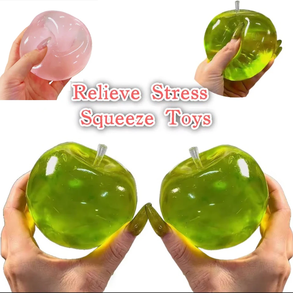 Grüner Apfel Blaue Maltose Squishy Spielzeuge Anti-Stress Sensorisches Fidget-Spielzeug Weiches Simuliertes Transparentes Langsam Zurückfederndes Entspannungsspielzeug
