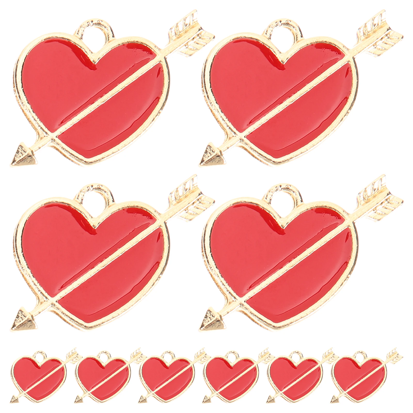 

10 Pcs Accessories Love Cupid Pendant Necklaces Pendants Resin Heart Charm Jewelry