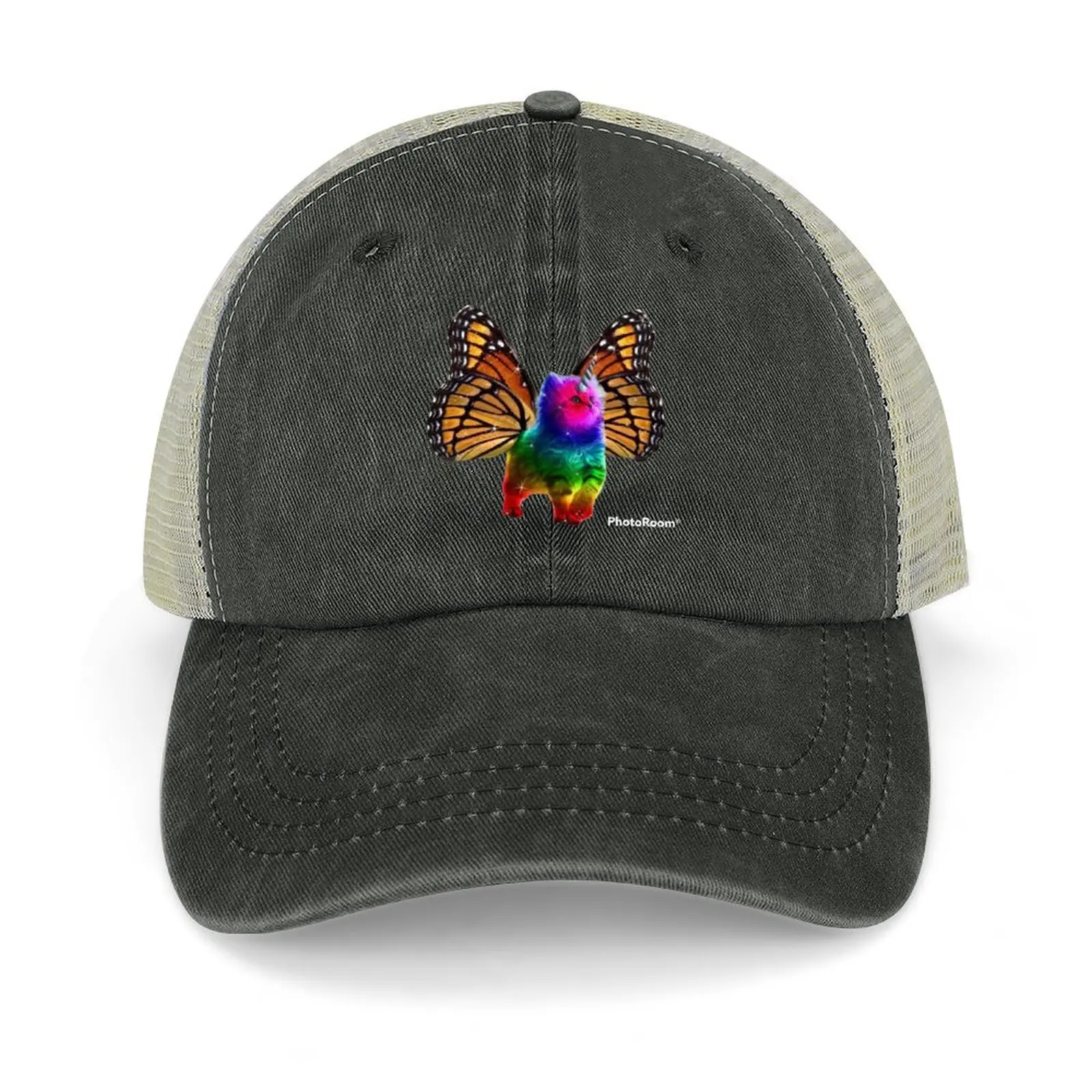 

Butterfly Rainbow Unicorn Kitten Baseball Cap black birthday Luxury Cap Trucker Hat Mens Caps Women's