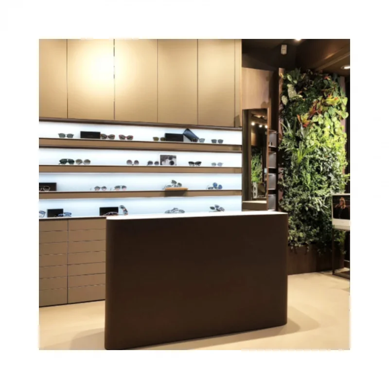custom.Sunglasses Eyewear Glass Many Slots Top Display Stand Sunglasses Display Stand Counter Mall Kiosk With Led Lights