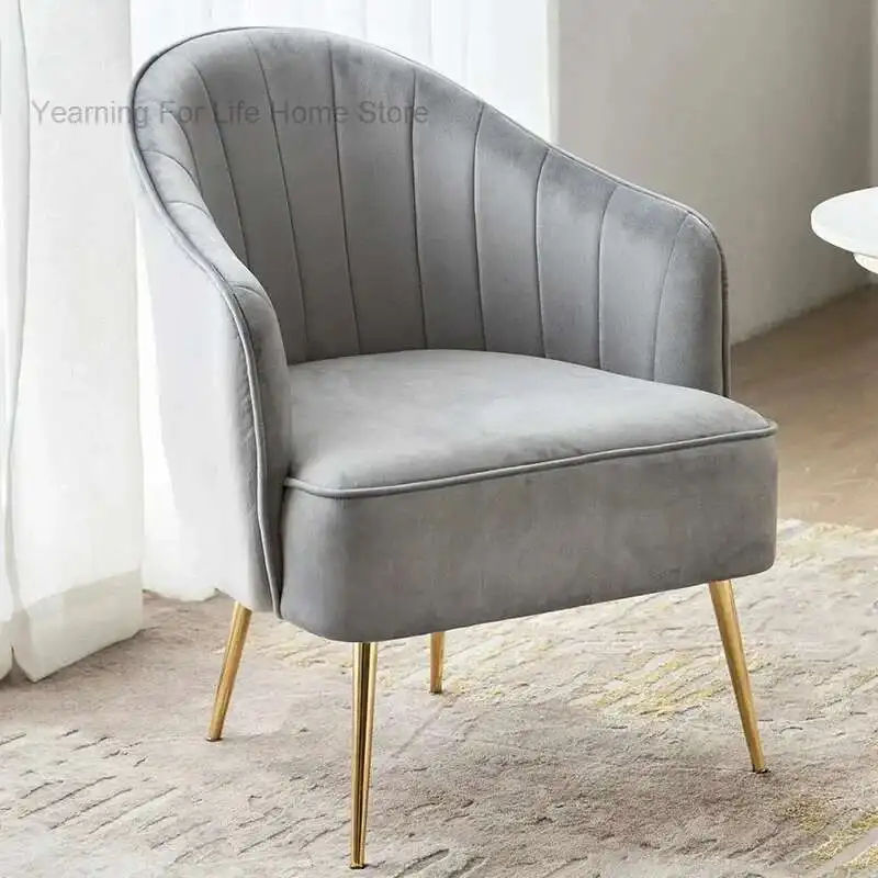 

Living Room Sofa Seat Nordic Leisure Chair Indoor Dressing Stool Single Living Room Chair Dining Chairs Individual Armchair