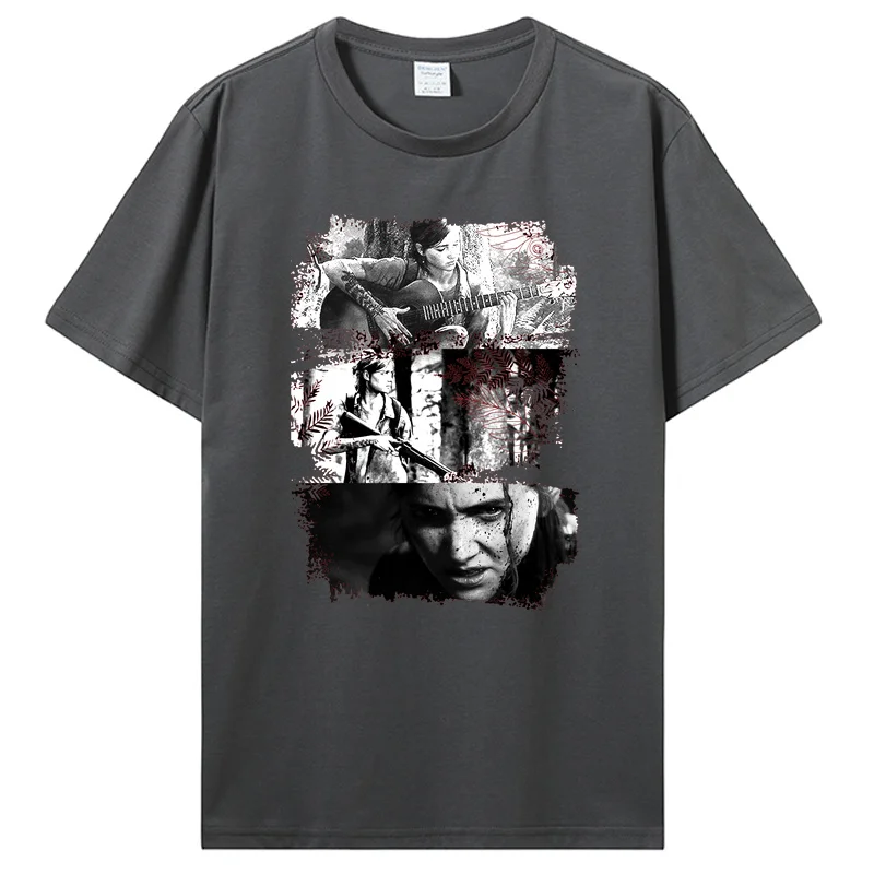 The Last of us Adventure Game Ellie TLOU2 Tri-blend T Shirt Vintage Graphic High Quality Tshirt Oversized Tees Men Tshirts