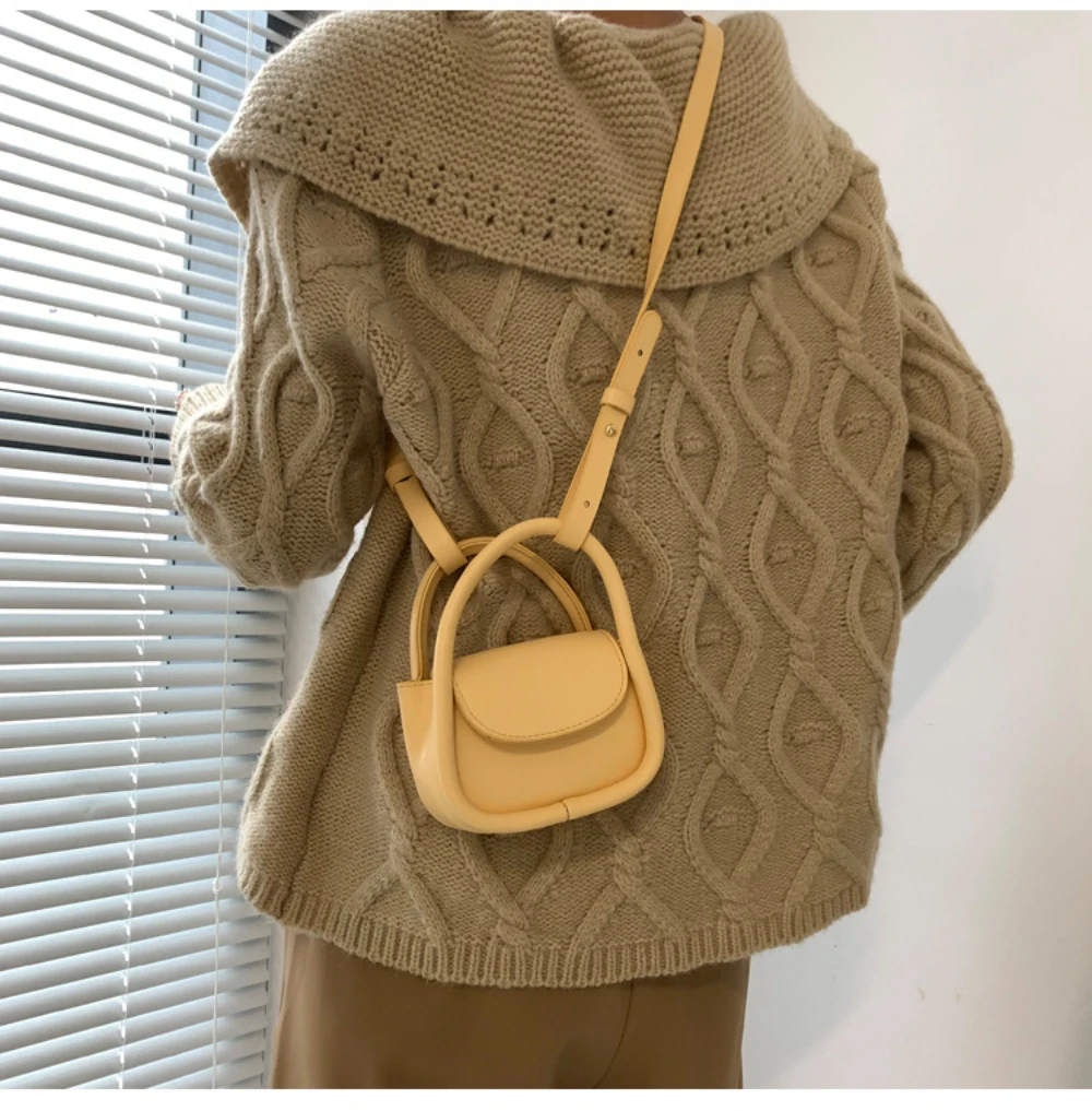 Spring Summer Niche Design Stylish Mini Crossbody Bag Women's Fashion Exquisite Simple Versatile Solid Color Shoulder Bag
