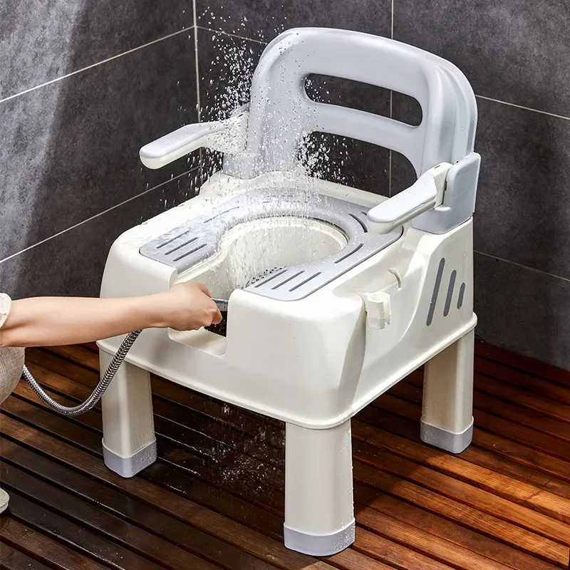 Elderly Bathing Chair Shower Seat Non Slip Safety Stool for Disabled Seniors Pregnant Women Bathroom Aid Support Handle