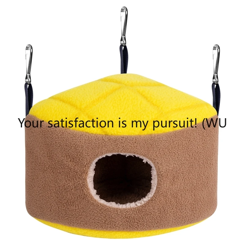 

Warm Bird Nest Winter House Snuggle Hut Hanging Hammock Cage Accessories Plush Hideaway for Gerbil Small Parrot Parakeet Cockati