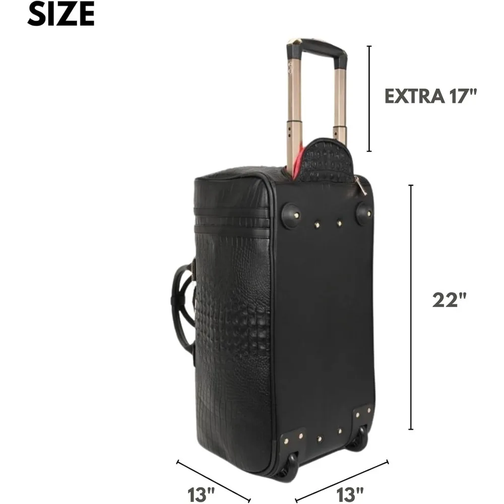 حقيبة كبيرة متدحرجة مع عجلات للسفر، وصالة الألعاب الرياضية، والرياضة، والاستخدام اليومي، والإجازة في عطلة نهاية الأسبوع، وأمتعة حمل لجميع الأغراض #2