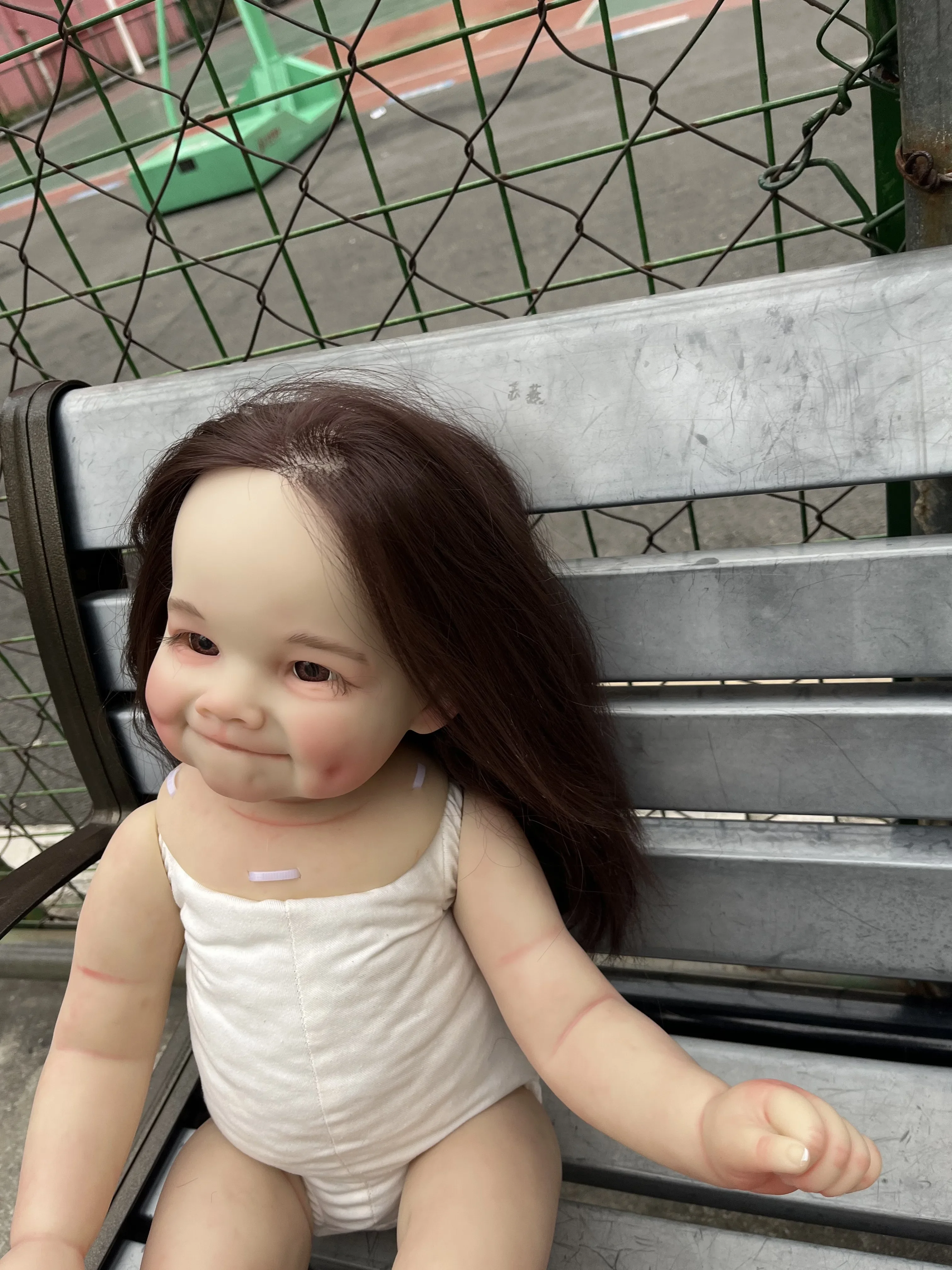 SINO-BB Maßgeschneiderte, limitierte Versorgung, 28-Zoll-Reborn-Babypuppe Raya mit handgewurzeltem Haar, bemaltes Kit, Weihnachtsgeschenk