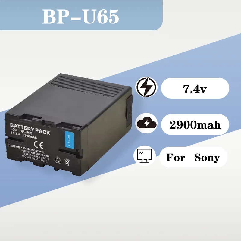 

BP-U65 7.4V 2900mAh Rechargeable Spare Battery For Sony PMW-150 PMW-160 PMW-200 PMW-300 Camcorder