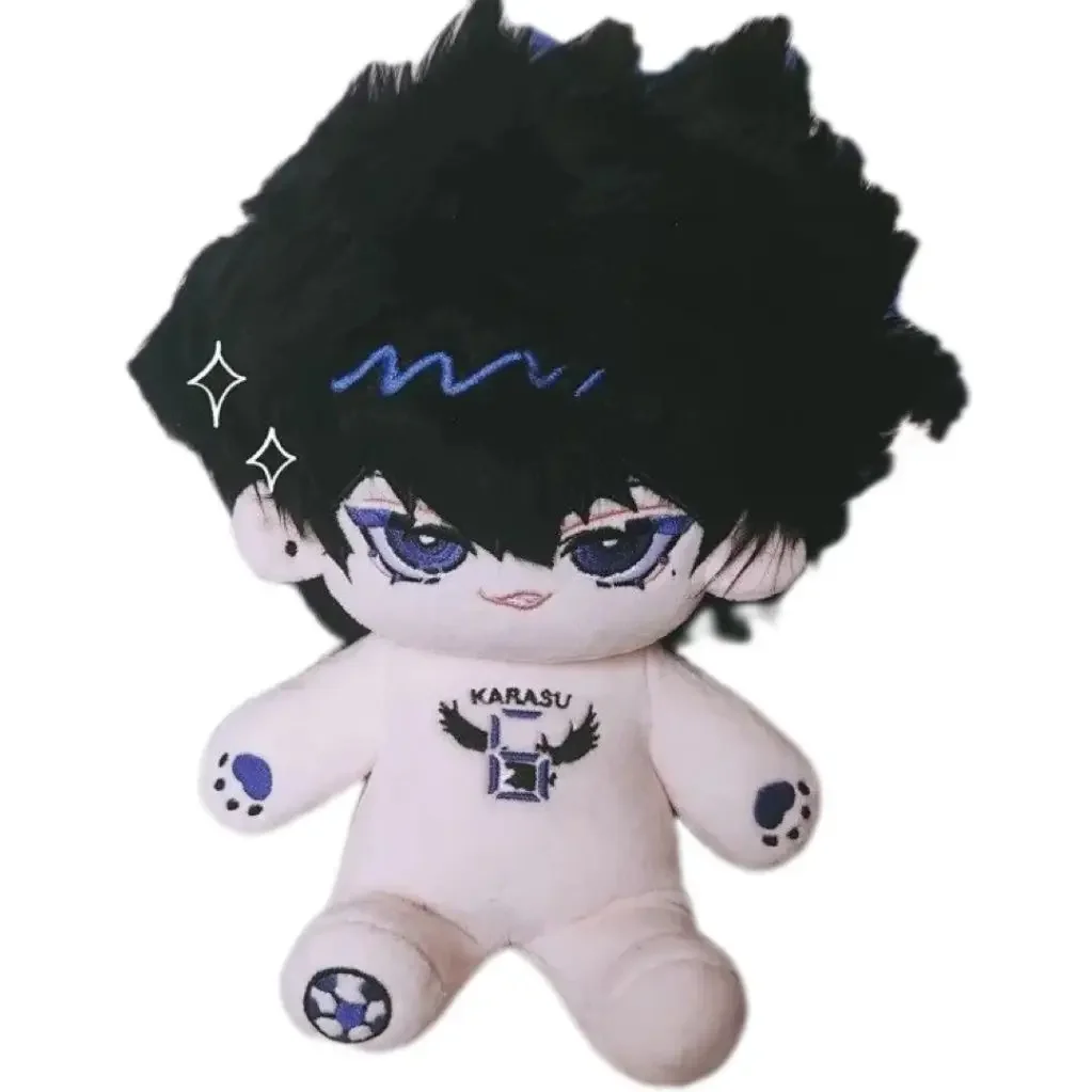 20cm anime azul bloqueio atributos karasu tabito algodão boneca brinquedos cos crianças adultos pelúcia vestir-se plushie brinquedos crianças presentes