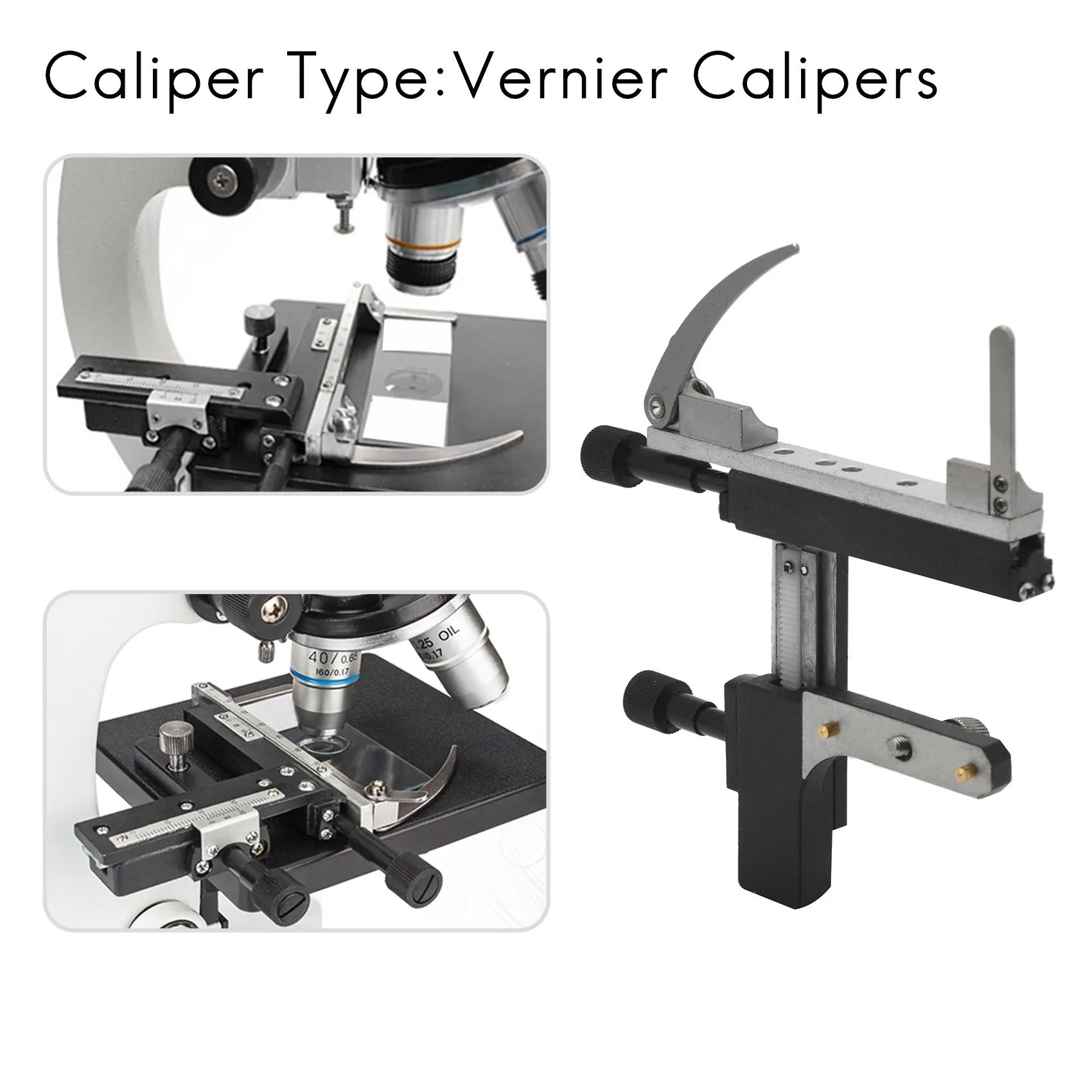 RA-Microscope Attachable Mechanical Stage X-Y Moveable Caliper Vernier With