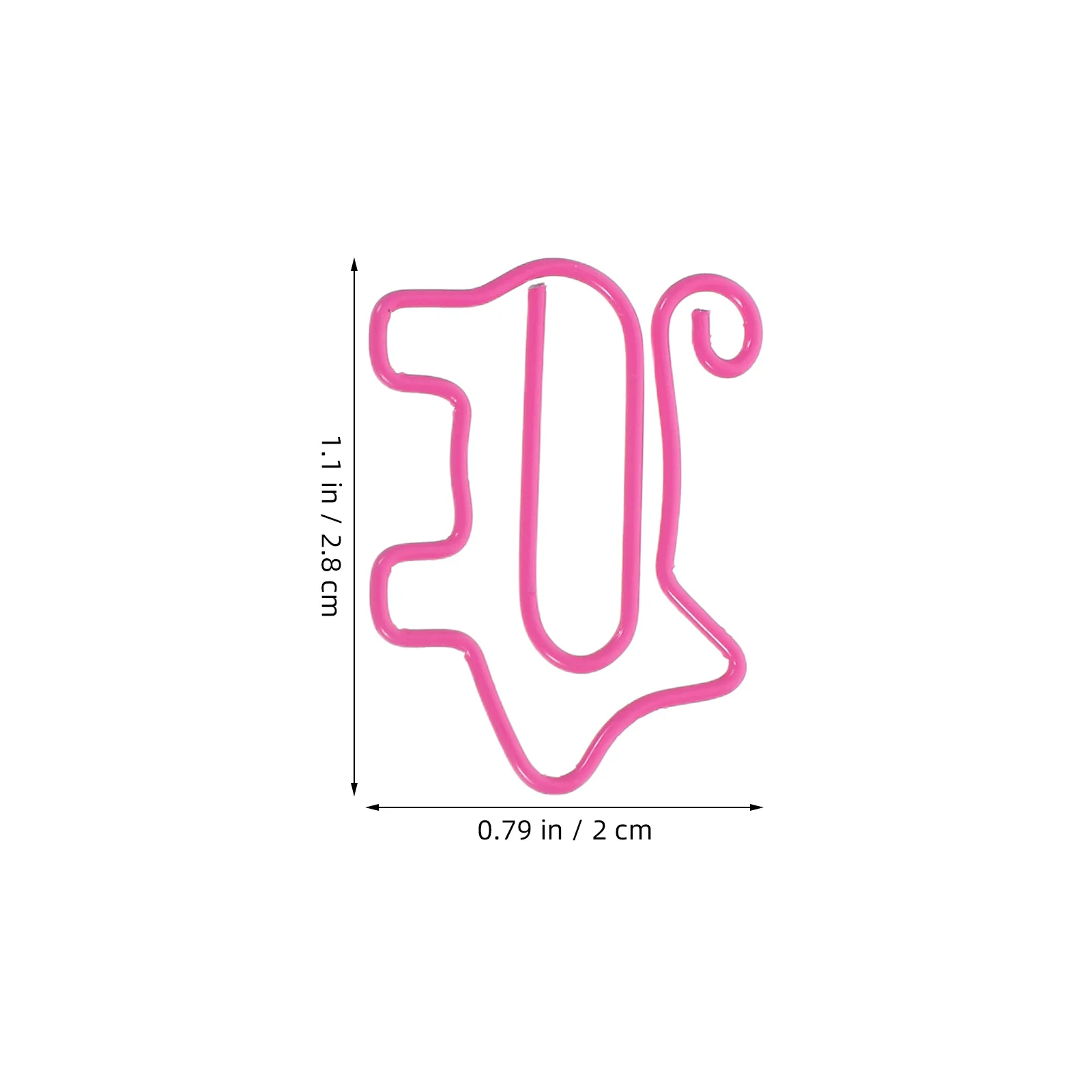 100Pcs Colorful Pig Shaped Paper Clips Metal Clips Office School Document Organizer Cartoon Paper Clip