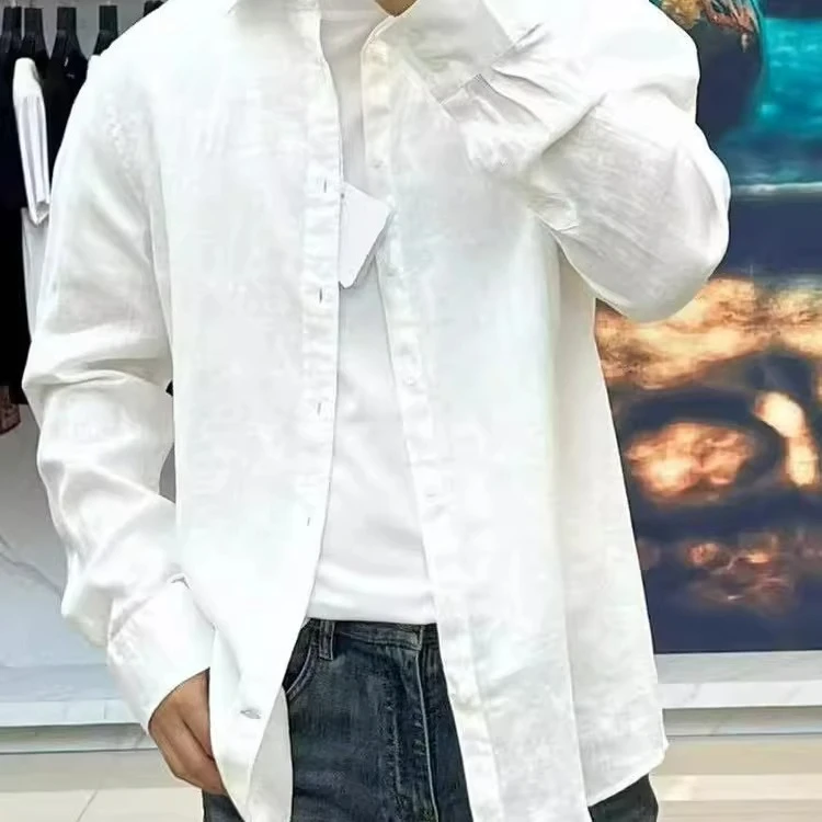 BC ملابس رجالية إيطالية 25 الخريف والشتاء موضة جديدة نمط المال القديم عادية التلبيب قميص رجال الأعمال قميص طويل الأكمام #4