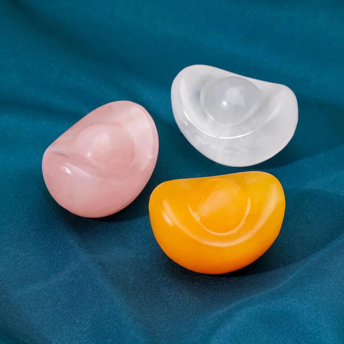 1pc Natural Crystal Ingot Feng Shui Decor Treasure Basin for Wealth & Good Luck Exquisite Crystal Craft, Perfect for Collection