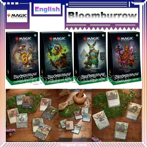 Original Magic The Gathering Bloomburrow Card Commander Deck Bundle English Collection Trading Cards Children Birthday Gifts