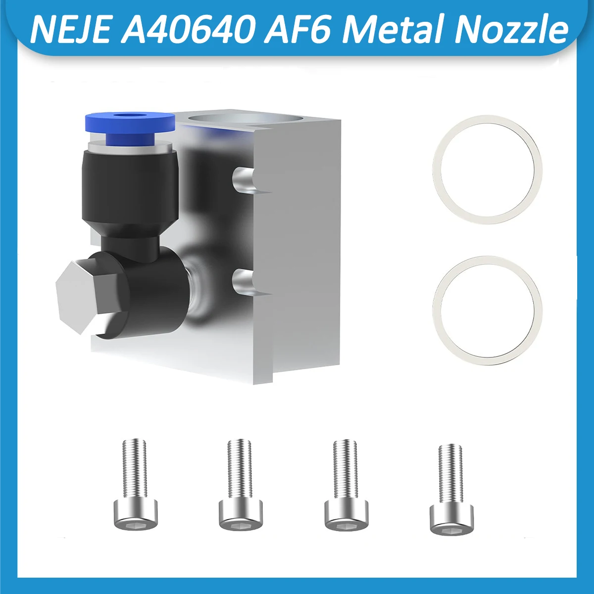 NEJE AF6/AF8 ugello aria in metallo CNC per modulo LASER NEJE A40640-alta pressione-MAX 1.5MPA